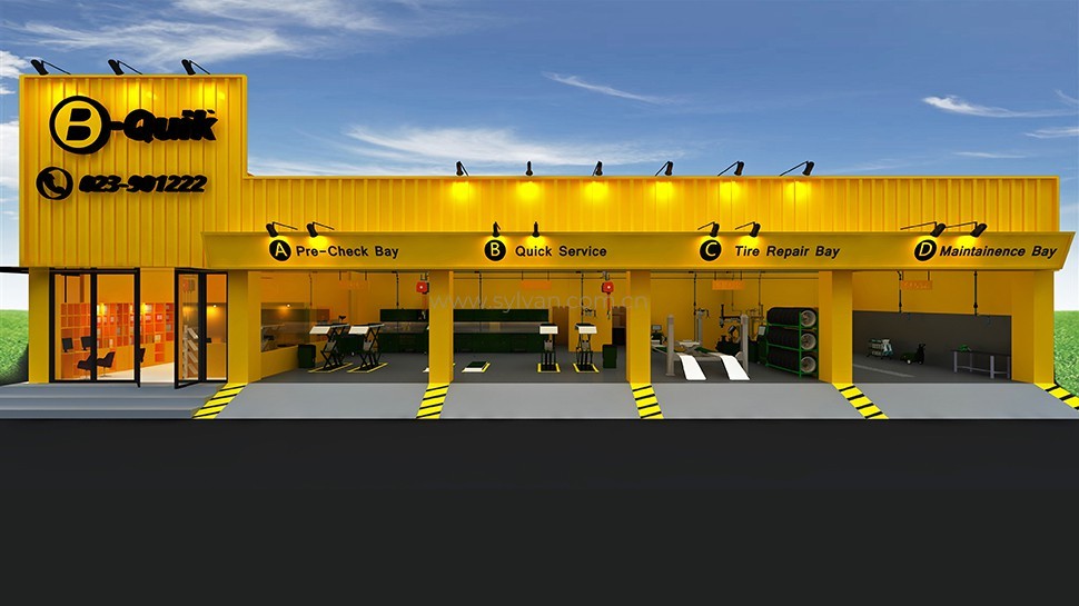 Auto Tire Shop Design Project - Thailand B-Quik | JoyDesign