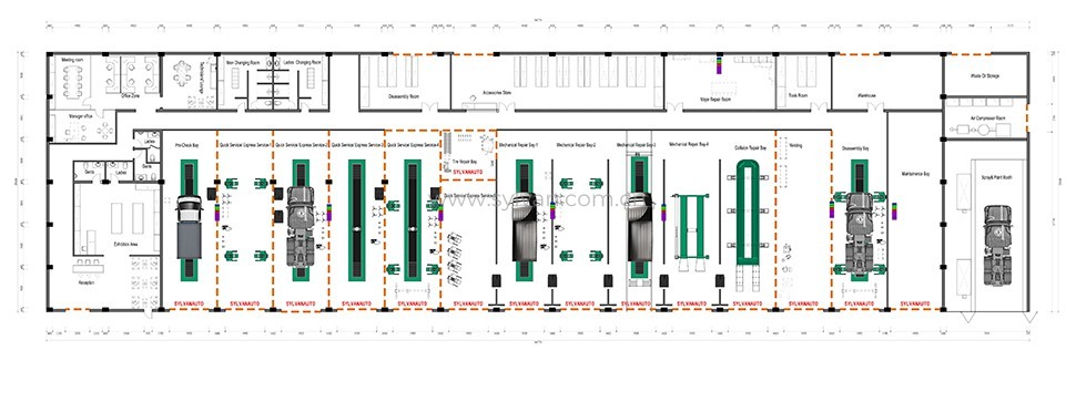 Commercial Vehicle Repair Center - Construction Drawing - JoyDesign