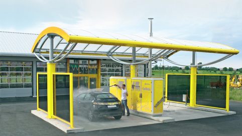 汽修厂外观设计效果图-加纳洗车站-卓一设计