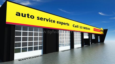 Automotive Quick Repair Service Design Project - Building Exterior - JoyDesign