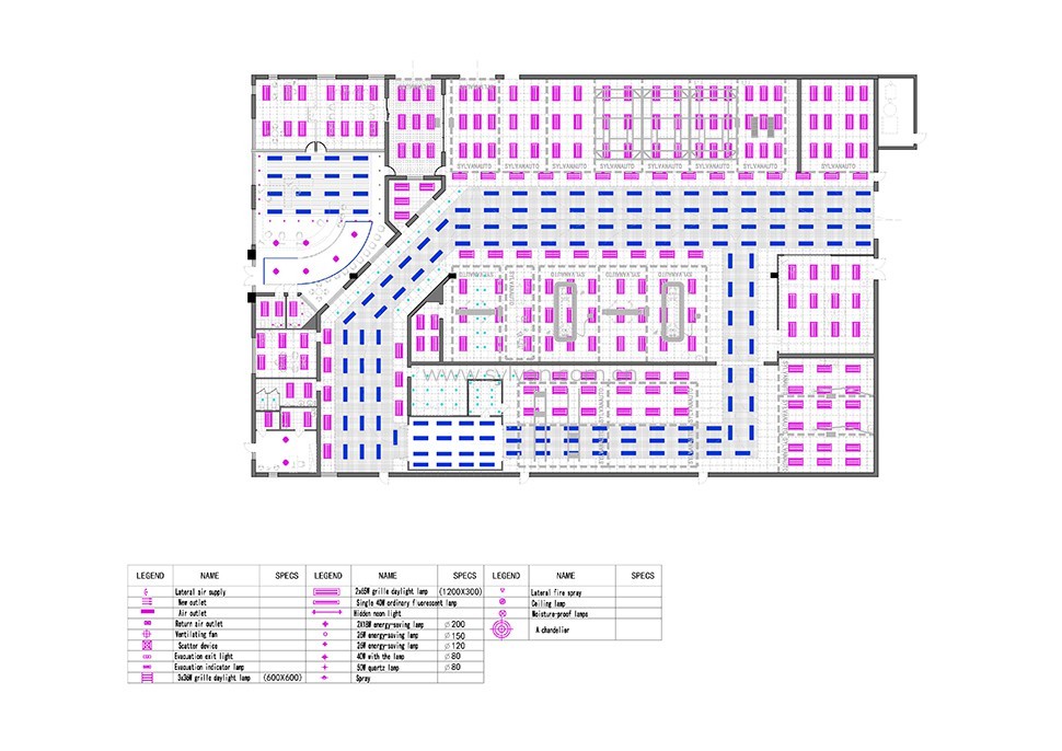 Auto Body and Paint Shop Design Project - Construction Drawing - JoyDesign