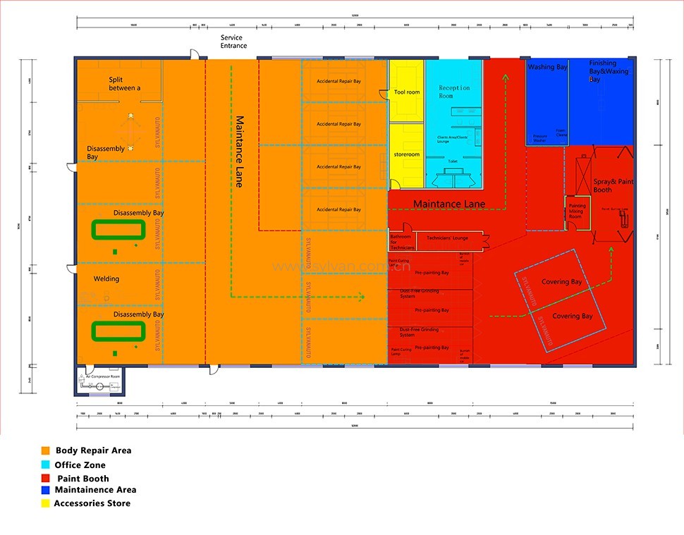 Auto Body Shop Layout