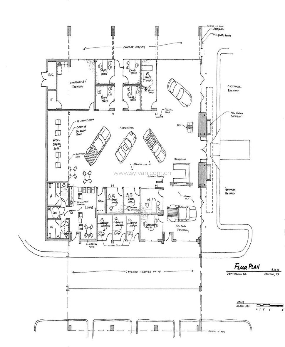 4S shop design project - Construction Drawing - JoyDesign