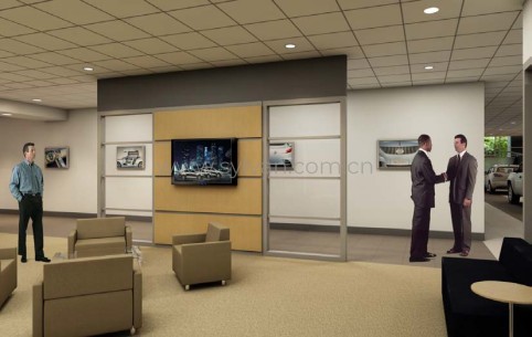 4S shop design project - Reception Area - JoyDesign