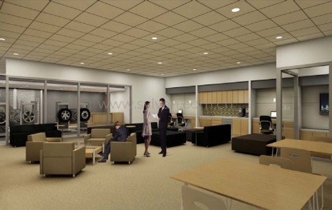 4S shop design project - Reception Area - JoyDesign