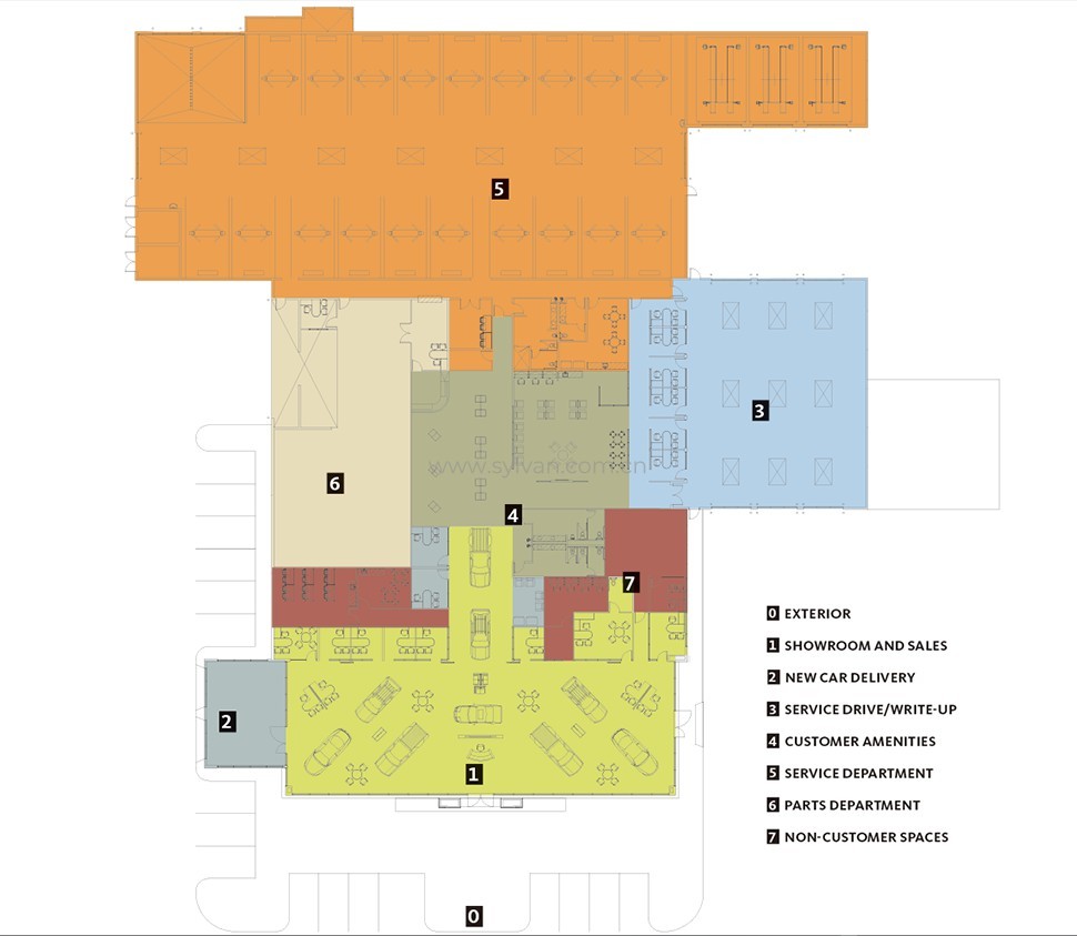 4S shop design project - Construction Drawing - JoyDesign