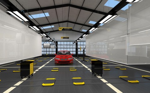 General Automotive Repair Shop Design Project - Workshop Area - JoyDesign