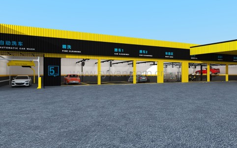 General Automotive Repair Shop Design Project - Workshop Area - JoyDesign