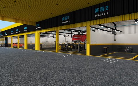 General Automotive Repair Shop Design Project - Workshop Area - JoyDesign