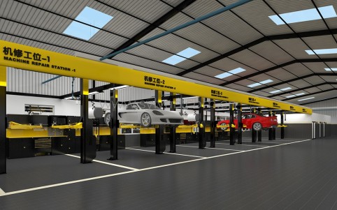 General Automotive Repair Shop Design Project - Workshop Area - JoyDesign