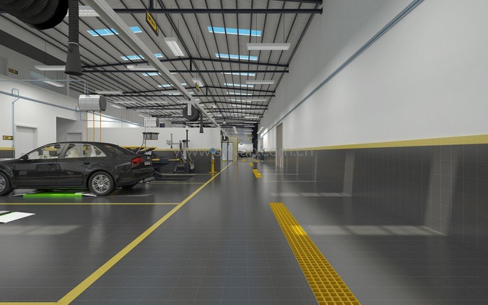 General Automotive Repair Shop Design Project - Workshop Area - JoyDesign