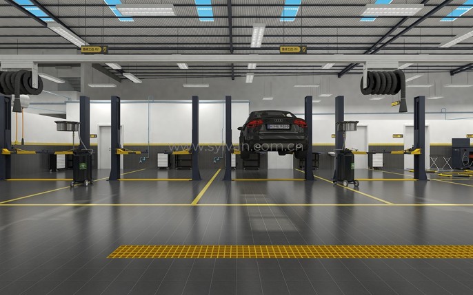General Automotive Repair Shop Design Project - Workshop Area - JoyDesign