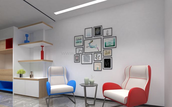 Auto Body and Paint Shop Design Project - Reception Area - JoyDesign