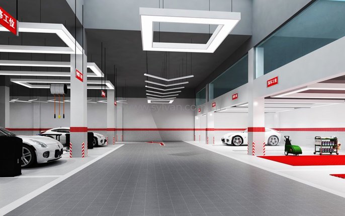 General Automotive Repair Shop Design Project - Workshop Area - JoyDesign