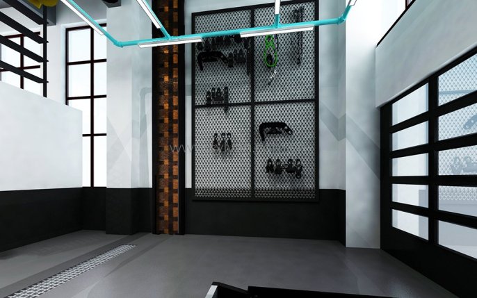 Custom Auto Paint Shop Case - Workshop Area - JoyDesign