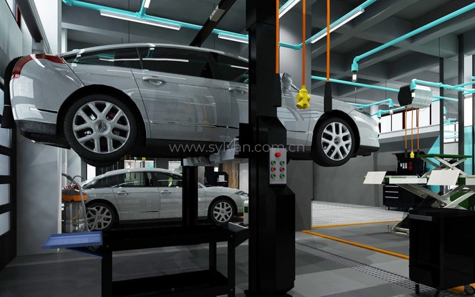 Custom Auto Paint Shop Case - Workshop Area - JoyDesign