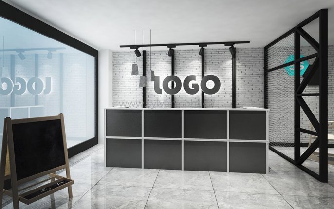 Custom Auto Paint Shop Case - Reception Area - JoyDesign
