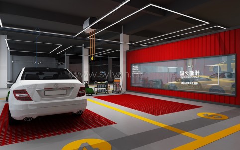 Second-Class auto repair shop design case - Workshop Area - JoyDesign