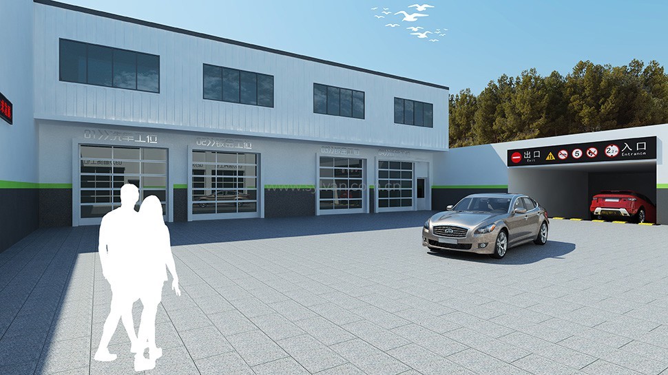 General Automotive Repair Shop Design Case - Building Exterior - JoyDesign