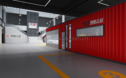 Second-Class auto repair shop design case - Workshop Area - JoyDesign