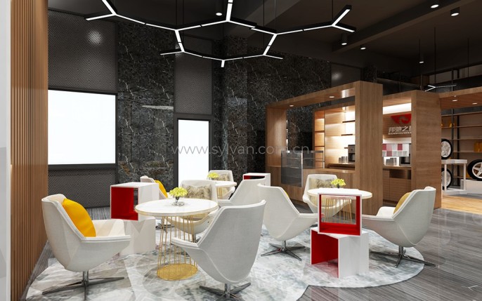 Second-Class auto repair shop design case - Reception Area - JoyDesign