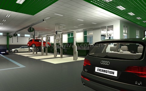 General Automotive Repair Shop Design Project - Workshop Area - JoyDesign