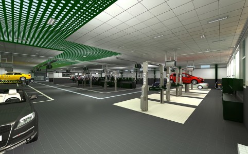 General Automotive Repair Shop Design Project - Workshop Area - JoyDesign