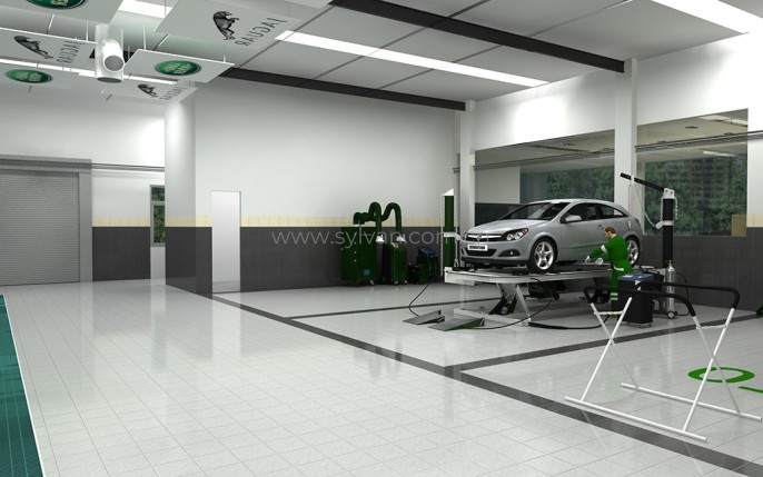General Automotive Repair Shop Design Project - Workshop Area - JoyDesign