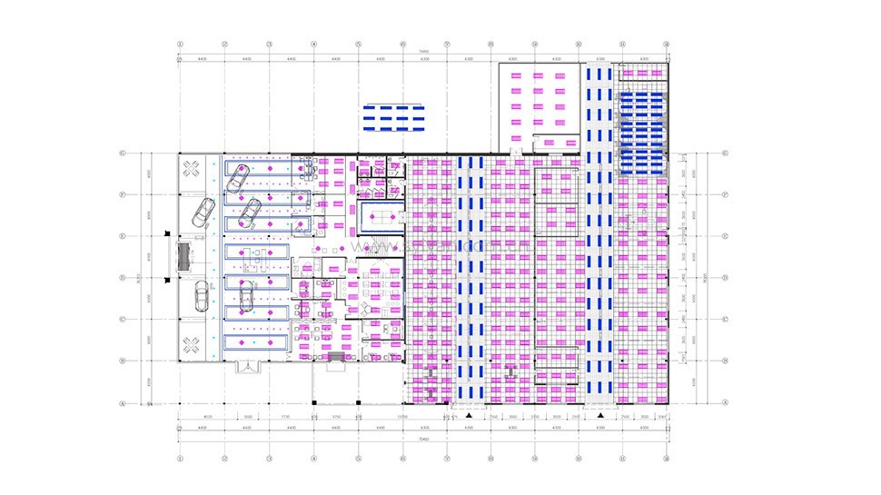 4S shop design project - Construction Drawing - JoyDesign