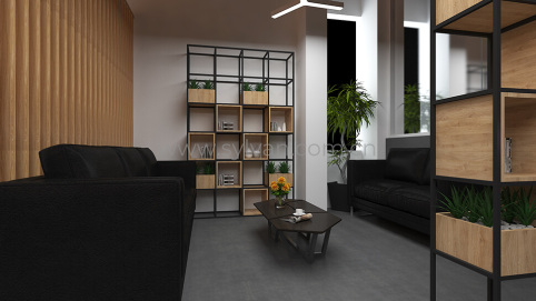 内蒙古汽修厂接待区装修效果图-丽车源