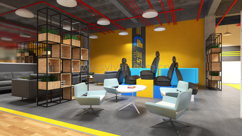 内蒙古汽修厂接待区装修效果图-丽车源