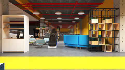 内蒙古汽修厂接待区装修效果图-丽车源