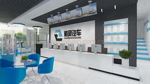 上海汽修厂休闲区装修效果图-航昊汽车